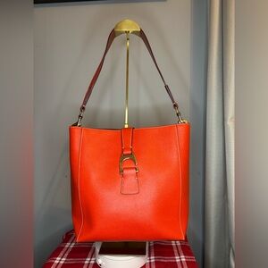 Dooney & Bourke Saffiano Leather Ashby Tote in Geranium Orange NWOT
